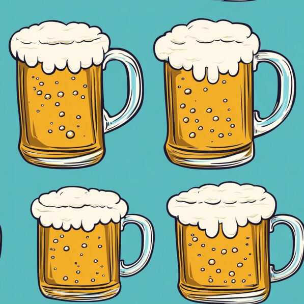 Download Cartoon Beer Mugs Patterns Online - Creative Fabrica