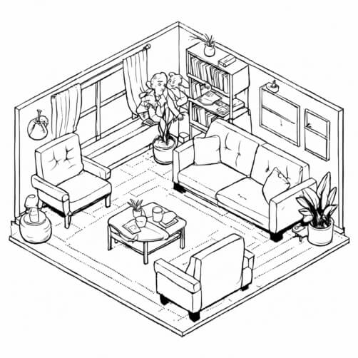 Cozy Living Room Illustration Cozy Living Room Illustration thumbnail