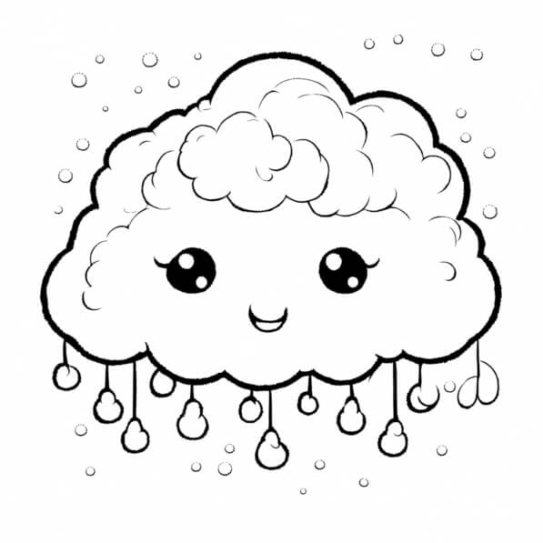 Télécharger Nuage de dessin animé mignon avec un visage Pages de ...