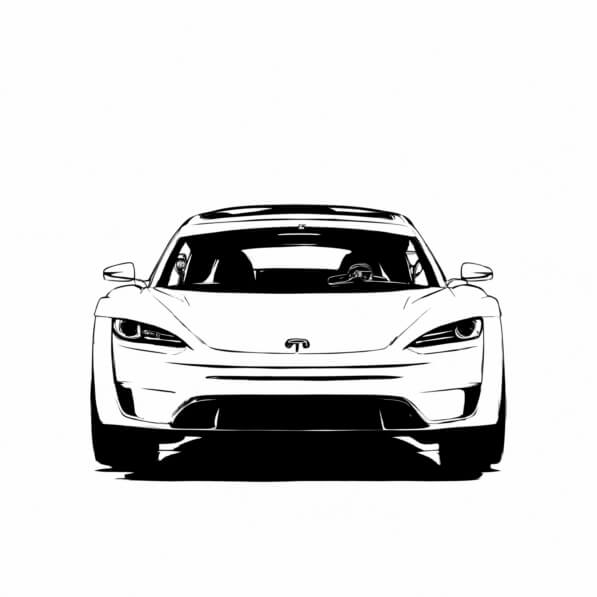Download Minimalistische tekening van een moderne auto Kleurplaten ...
