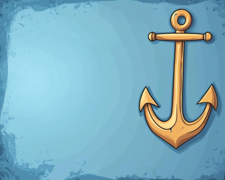 Download Golden Anchor on Blue Background Backgrounds Online - Creative ...