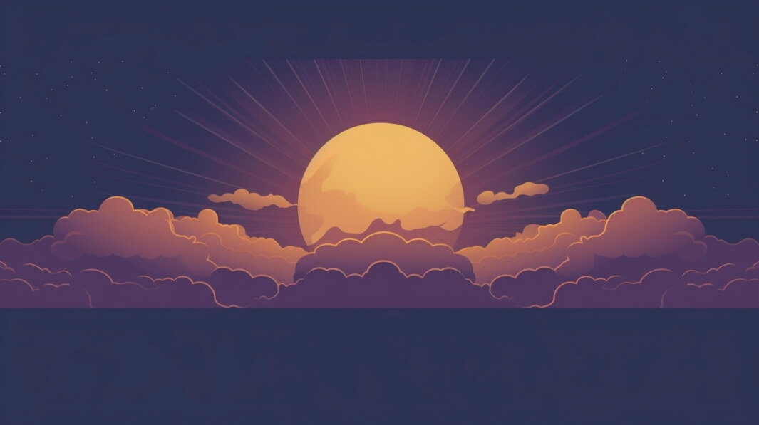 Download Stylized Sun Rising Above Clouds Backgrounds Online - Creative ...