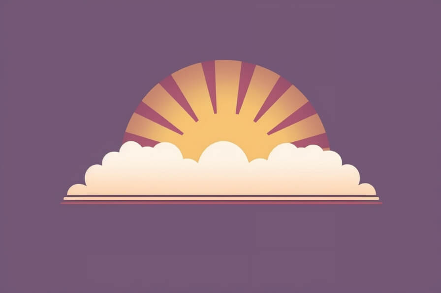 Download Stylized Sunrise Above Clouds Backgrounds Online - Creative ...