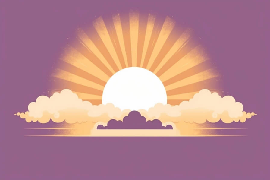Download Stylized Sunrise with Clouds Backgrounds Online - Creative Fabrica