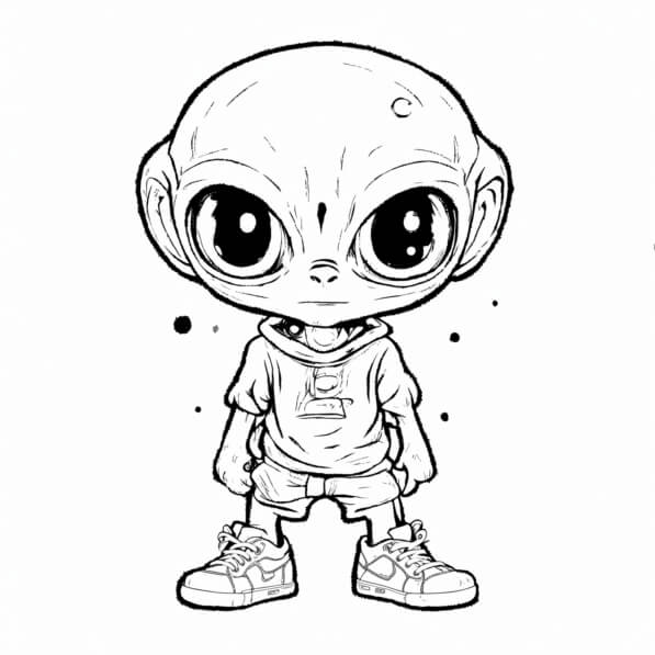 Descarga Ilustración de personaje alienígena estilizado Páginas para ...