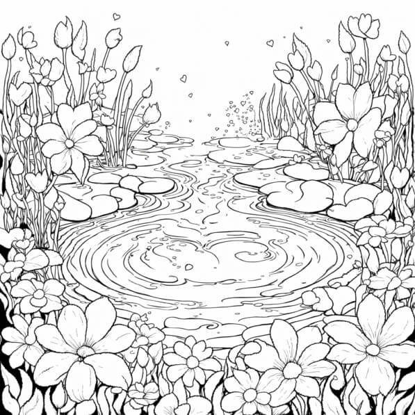 Free Pond Coloring pages - Download Printable Pond Coloring sheets ...