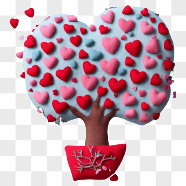 Heart Creative Tree Download Heart-Shaped Tree with Colorful Felt Hearts Cartoons Online ...