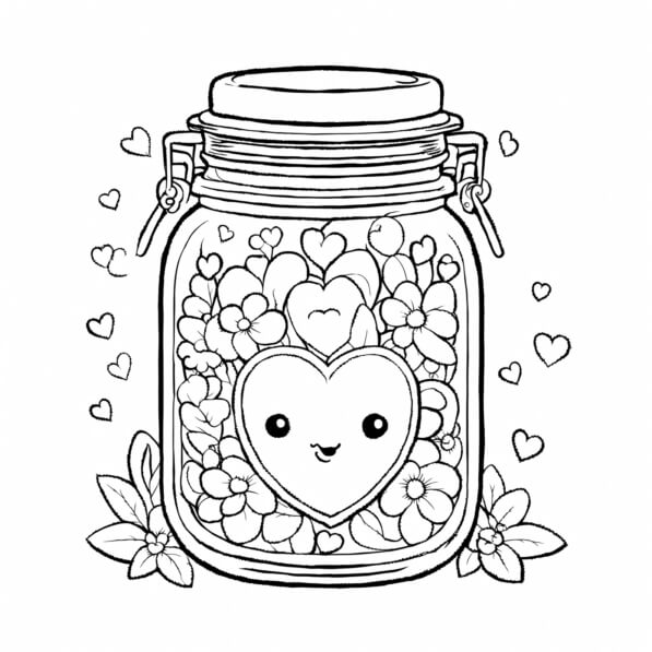 Biglietto Di Compleanno Per Marito: Cuori In Barattolo Con Dettagli Oro, Carta Ecologica E Riciclabile – Paperlink