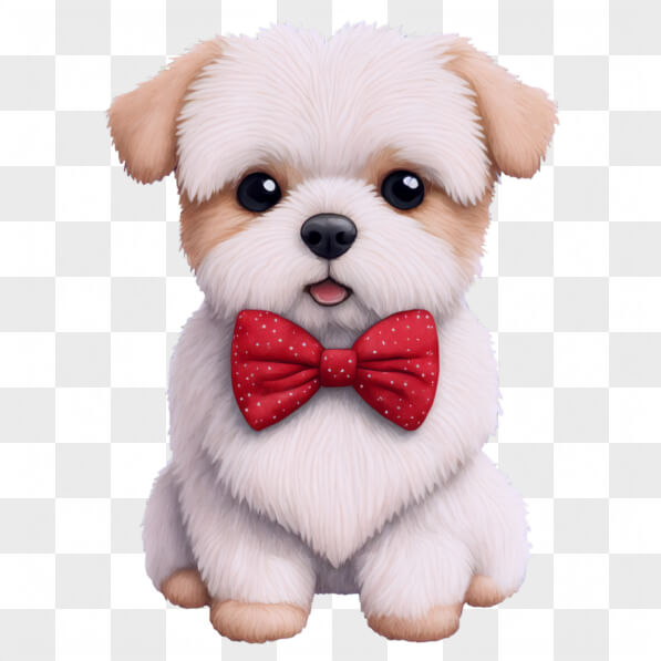 Download Cute Cartoon Dog with Red Bow Tie Cartoons Online - Creative ...