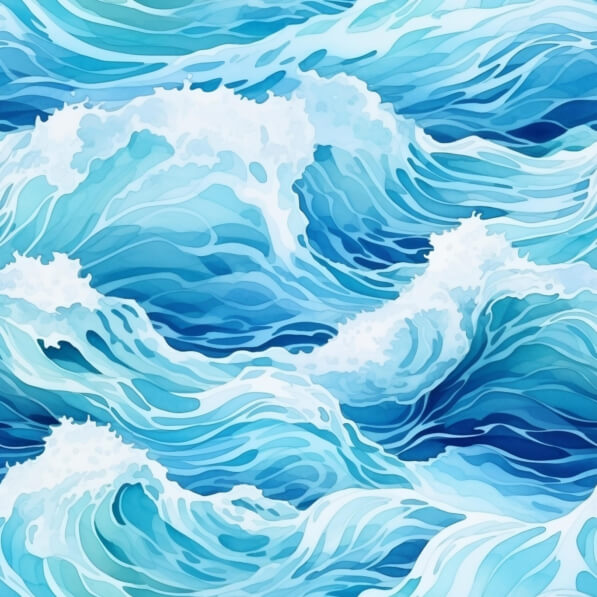 Download Dynamic Ocean Waves in Shades of Blue Patterns Online ...