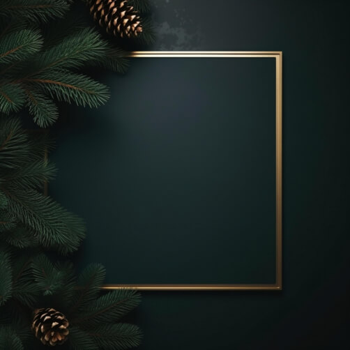 Elegant Pine Background with Gold Frame Elegant Pine Background with Gold Frame thumbnail
