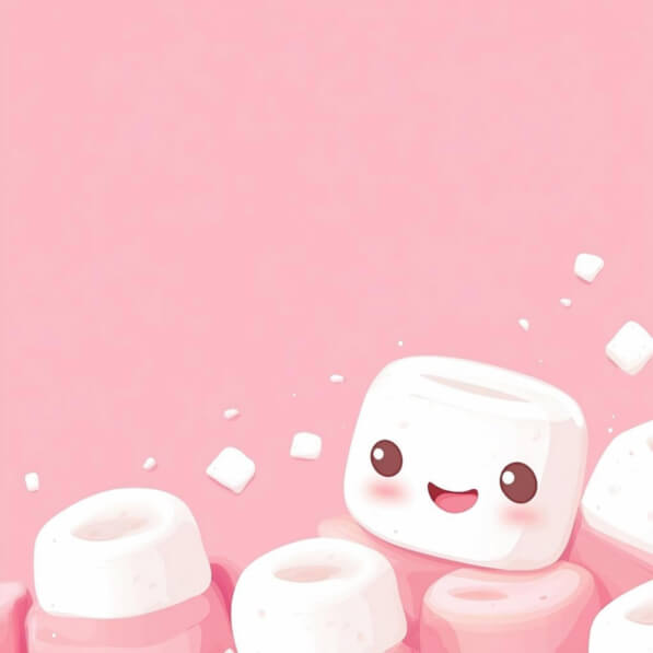 download-cute-marshmallow-characters-on-pink-background-backgrounds