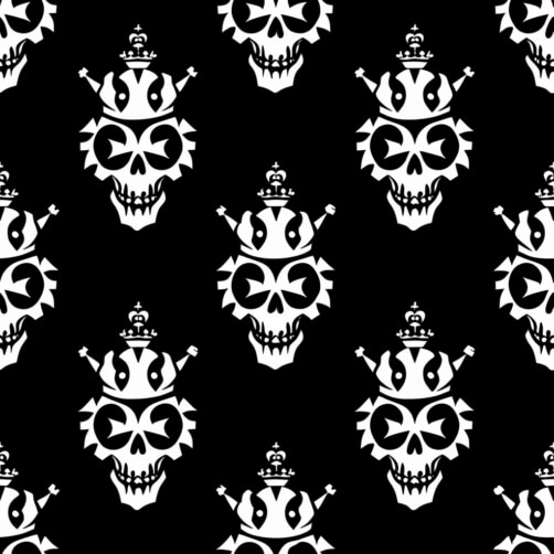 Stylized Skull Pattern with Crowns Stylized Skull Pattern with Crowns thumbnail