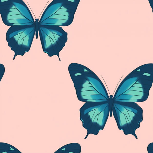 Download Pattern of Blue Butterflies Patterns Online - Creative Fabrica