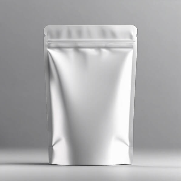 Download White resealable pouch bag on gray background Mockups Online ...