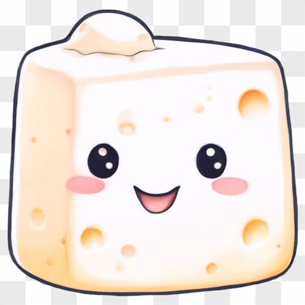 Download Kawaii Cheese Block with Smiling Face Kawaii Online - Creative ...