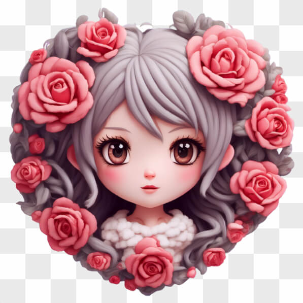 Download Kawaii Character Surrounded by Roses Kawaii Online - Creative ...