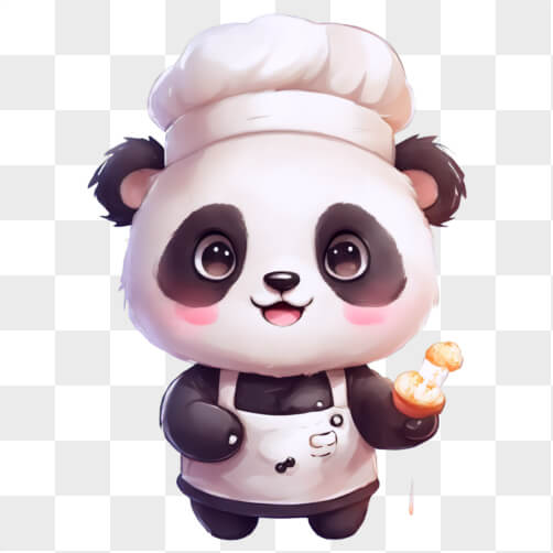 Kawaii Panda Chef with Pastry Cartoons Kawaii Panda Chef with Pastry Cartoons thumbnail
