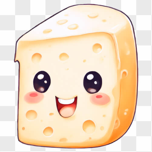 Download Kawaii Smiling Cheese Block Character Kawaii Online - Creative ...