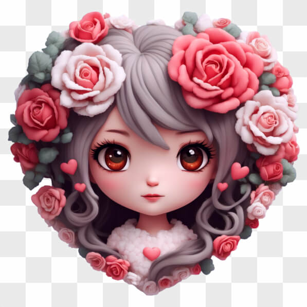 Download Kawaii Character Surrounded by Roses Kawaii Online - Creative ...