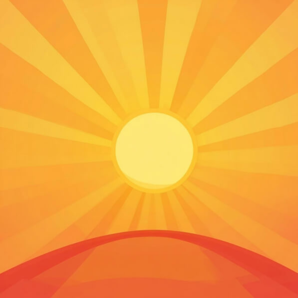 Download Stylized Sun Rising Over a Hill Backgrounds Online - Creative ...