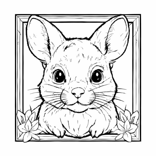 Download Illustration of a Cute Rabbit with Flowers Coloring pages ...