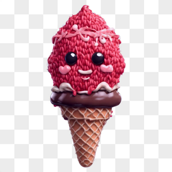 Download Cute Ice Cream Cone with Smiling Face Cartoons Online ...