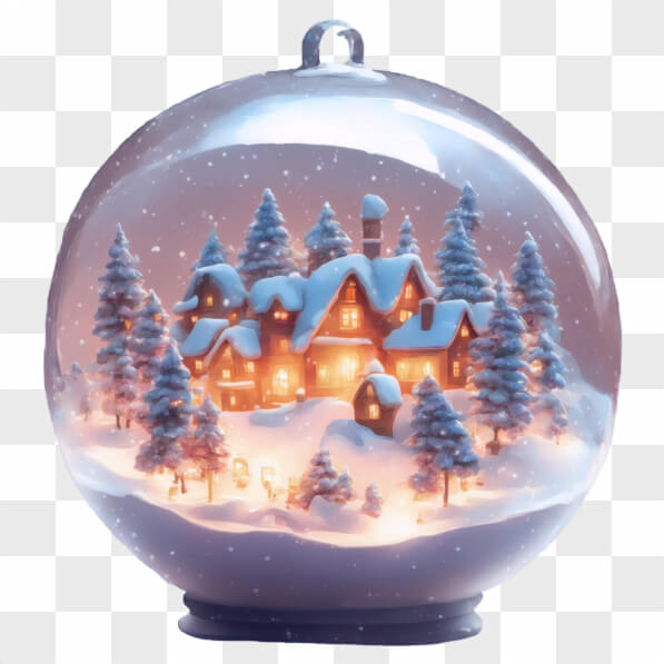 Download Snow Globe with Cozy Cottage in Winter Cartoons Online ...