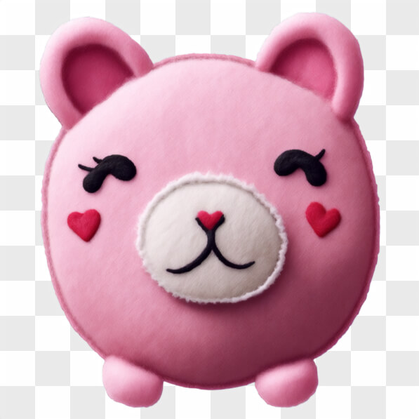 Download Cute Pink Bear Plush Toy Cartoons Online - Creative Fabrica