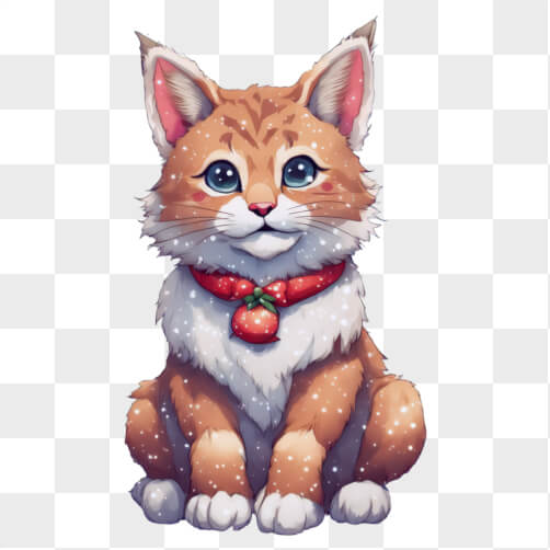Cute animated cat in winter theme Sketches thumbnail