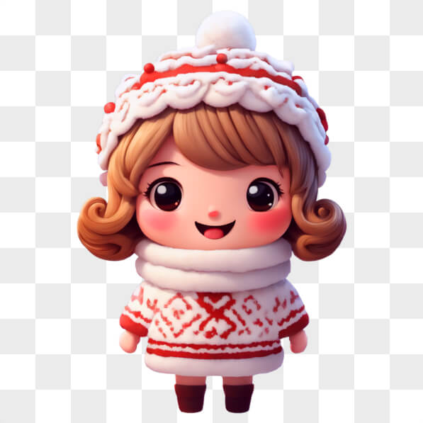 Kawaii Fashion Sweater Whimsical Winter Acrylic Enchantment Sweater