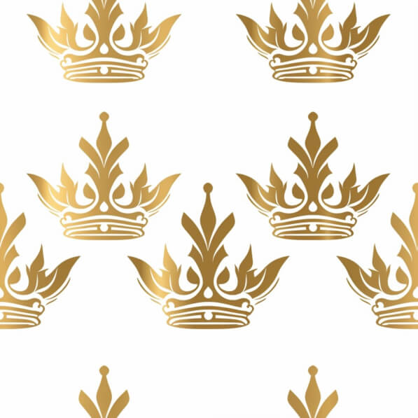 Golden Crown Pattern Download Pattern of Golden Crowns on White Background Patterns Online ...