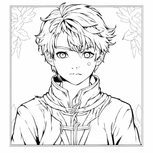 Download Anime-style Character Illustration Coloring pages Online ...