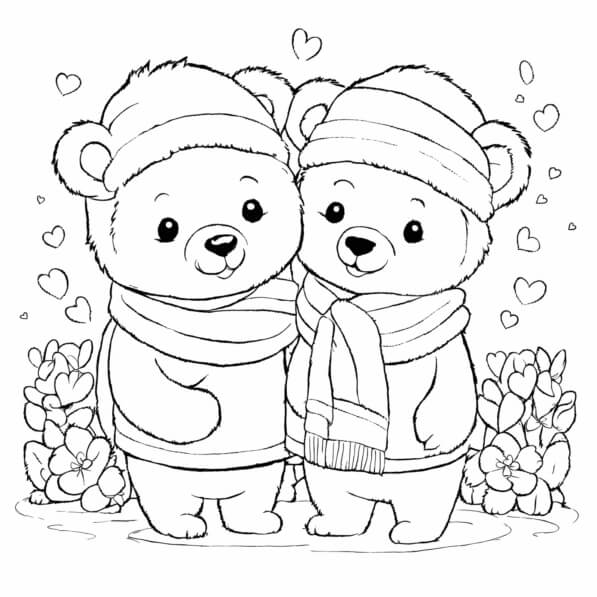 Descarga Dos Osos De Dibujos Animados Abraz ndose Con Corazones Y descarga-dos-osos-de-dibujos-animados-abraz-ndose-con-corazones-y