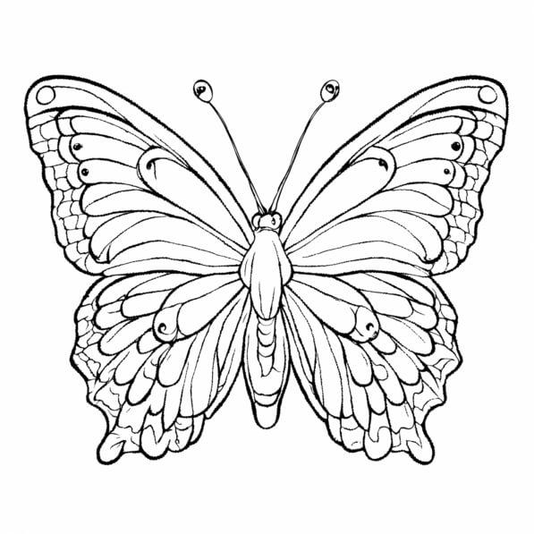 Download Intricate Butterfly Line Drawing Coloring pages Online ...