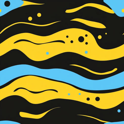 Vibrant Abstract Waves in Black, Blue, and Yellow Vibrant Abstract Waves in Black, Blue, and Yellow thumbnail