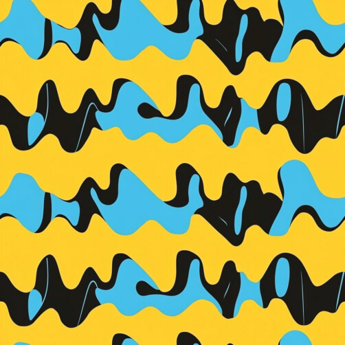 Dynamic Abstract Pattern in Blue, Black, and Yellow Dynamic Abstract Pattern in Blue, Black, and Yellow thumbnail