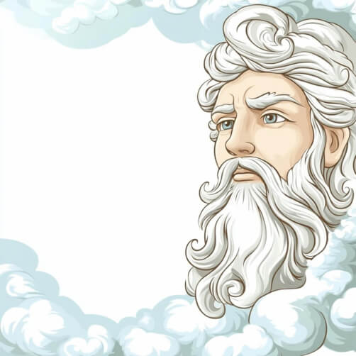 Göttliche Figur umgeben von Wolken Hintergründe thumbnail