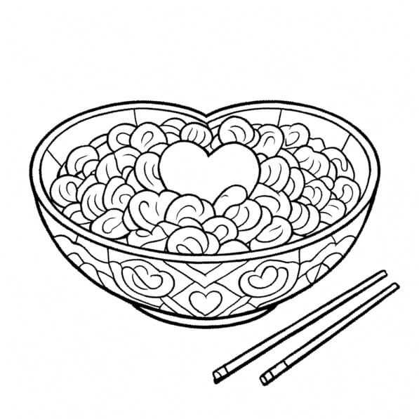 Bol En Cœur MAGICLULU 6 Pouces - Vaisselle Céramique Pour Couples, Fruits, Salades