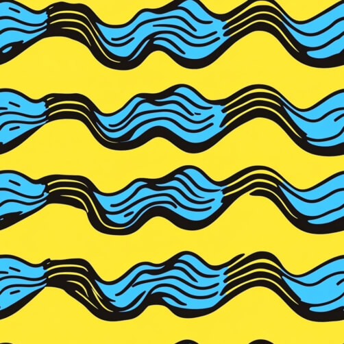 Vibrant Wavy Pattern in Blue and Yellow Vibrant Wavy Pattern in Blue and Yellow thumbnail