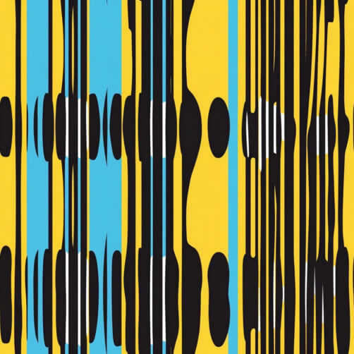 Dynamic Abstract Pattern in Black, Blue, and Yellow Dynamic Abstract Pattern in Black, Blue, and Yellow thumbnail