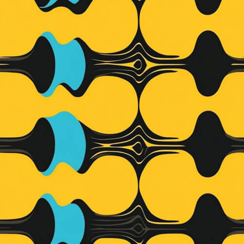 Dynamic Abstract Pattern with Black and Turquoise Shapes Dynamic Abstract Pattern with Black and Turquoise Shapes thumbnail