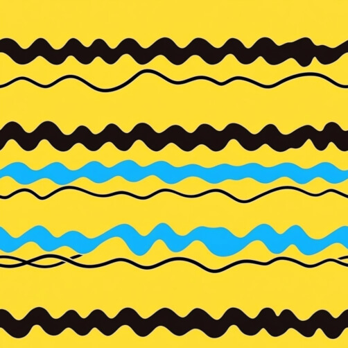 Wavy Lines Pattern on Yellow Background Wavy Lines Pattern on Yellow Background thumbnail