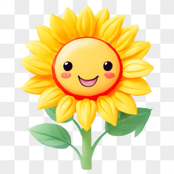 Kawaii Rainbow Sunflower Cushion main image 1