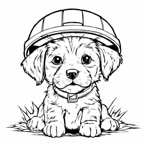 Cute Puppy in a Helmet Cartoons Cute Puppy in a Helmet Cartoons thumbnail