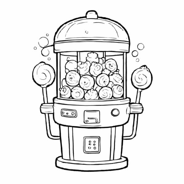 Download Whimsical Cotton Candy Machine Coloring pages Online ...