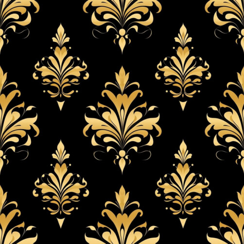 Download Gold Floral Pattern on Black Background Patterns Online ...