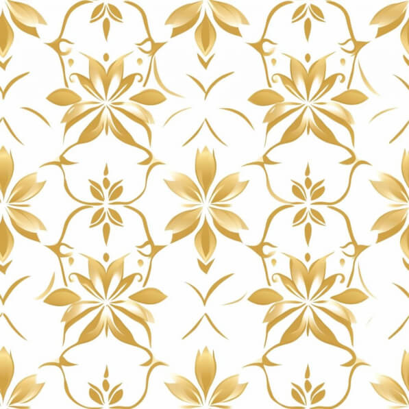 Download Elegant Gold Floral Pattern on White Background Patterns ...