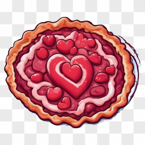 Una Torta A Forma Di Cuore Su Uno Sfondo Rosa Per San Valentino, Compleanno, 8 Marzo E Festa Della Mamma Vista Dall Alto Copia Spazio Image166500720