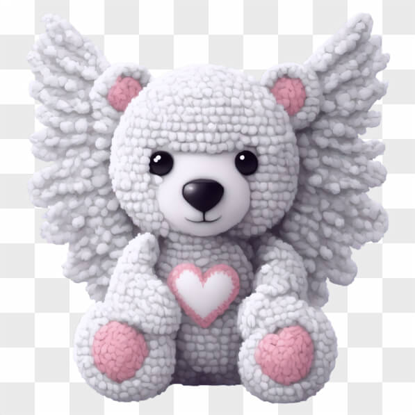 Download Fluffy Teddy Bear with Angel Wings Cartoons Online - Creative ...